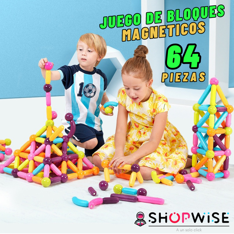 JUEGO DE BLOQUES MAGICOS 64 Piezas ✅