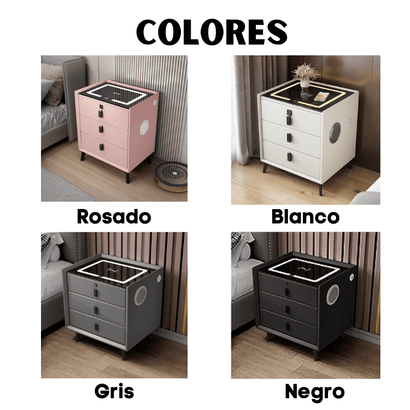 🔥MESA DE NOCHE SMART DE 3 CAJONES🔥
